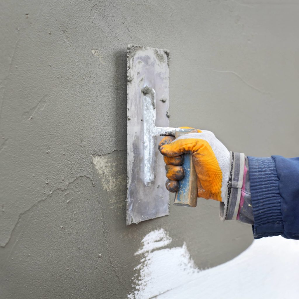 stucco på et hus