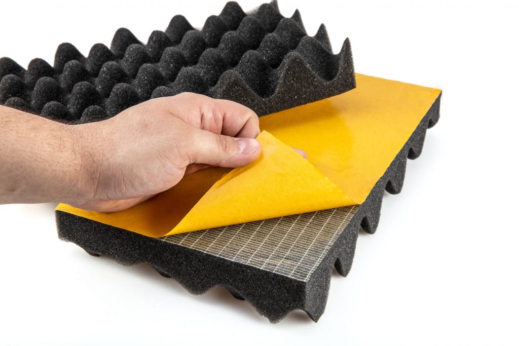 Soundproofing foam for doors and walls. 