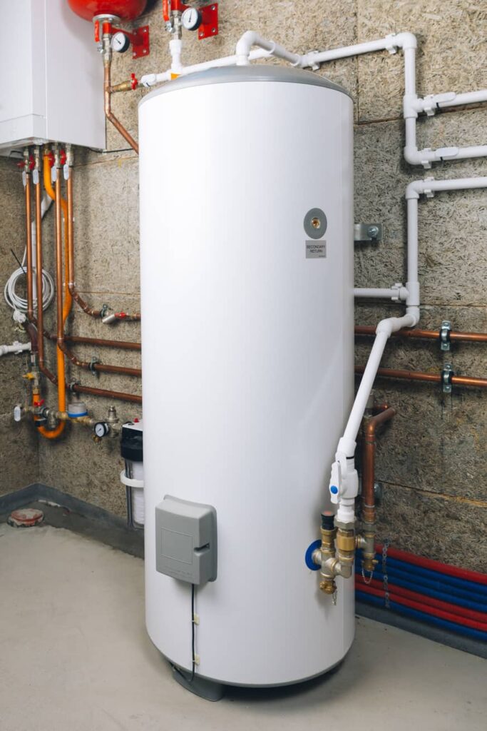 Standard hot water heater.