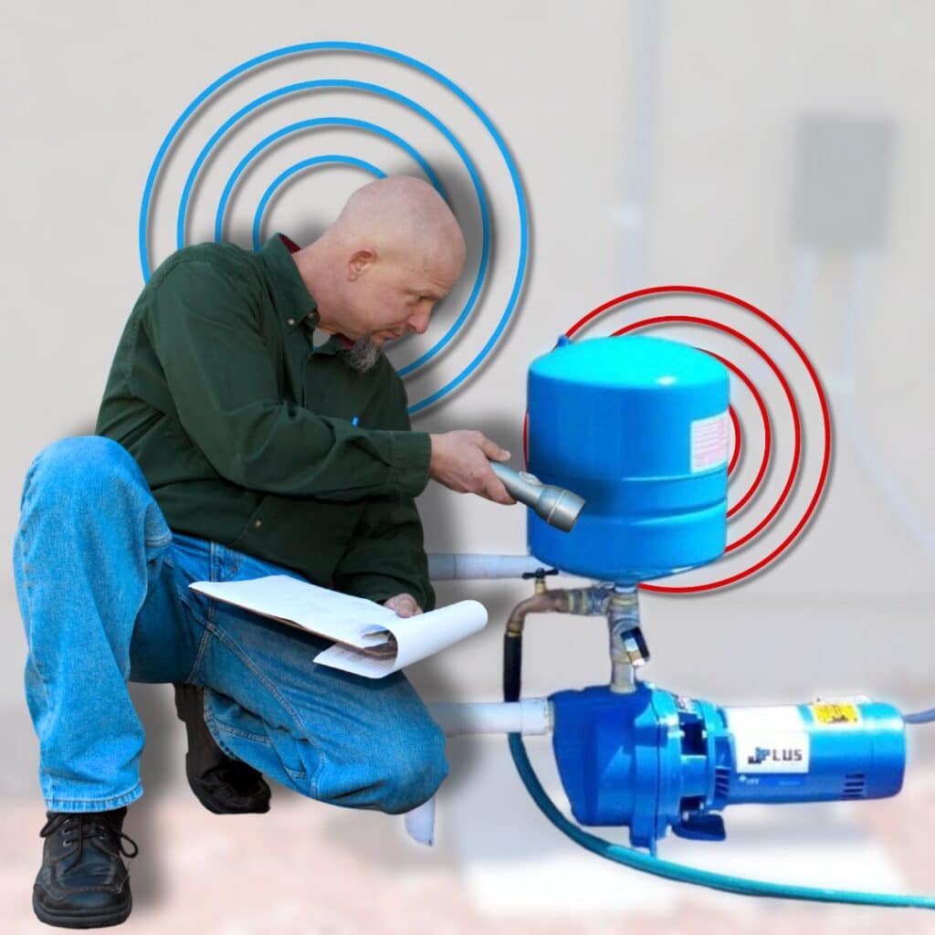 hard water stains well inspection
