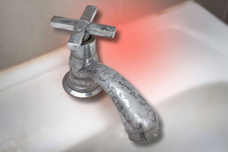 hard water stains